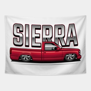 The Sierra Pickup Truck (Cardinal Red) Tapestry