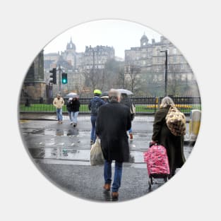 Crossing Princes Street - Edinburgh, Scotland Pin