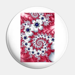 white abstract fractal flowers Pin