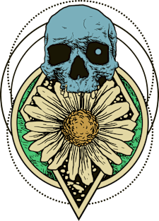 skull flower Magnet