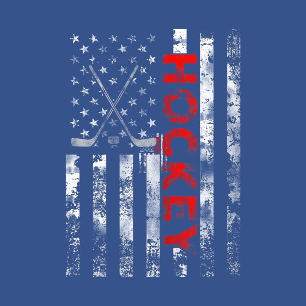 Hockey Usa Flag Patriotic by Jannysingle