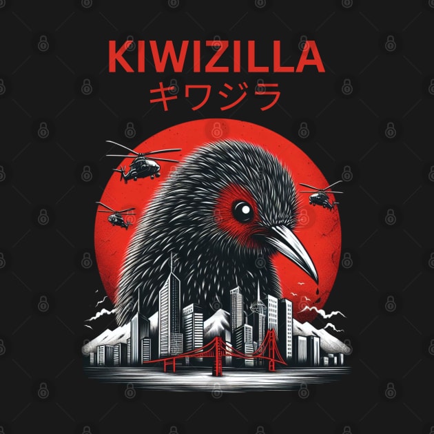 Kiwizilla Funny Kiwi Bird New Zealand Bird Lovers by HBart