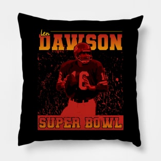 len dawson // Superbowl | Vintage poster Pillow