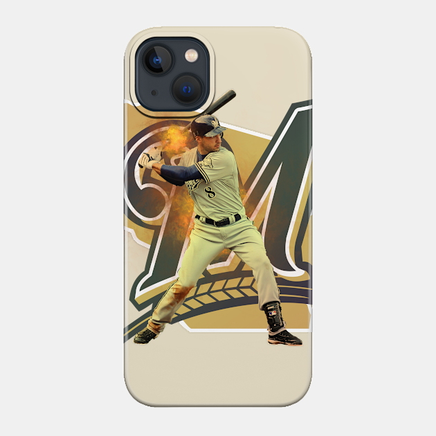 Braun Hit - Ryan Braun Baseball Player - Phone Case