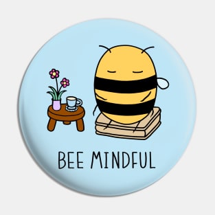 Bee Mindful - Light Blue Pin