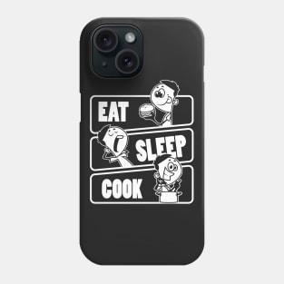 Eat Sleep Cook - Repeat Cooking Chef Culinary Funny Gift print Phone Case