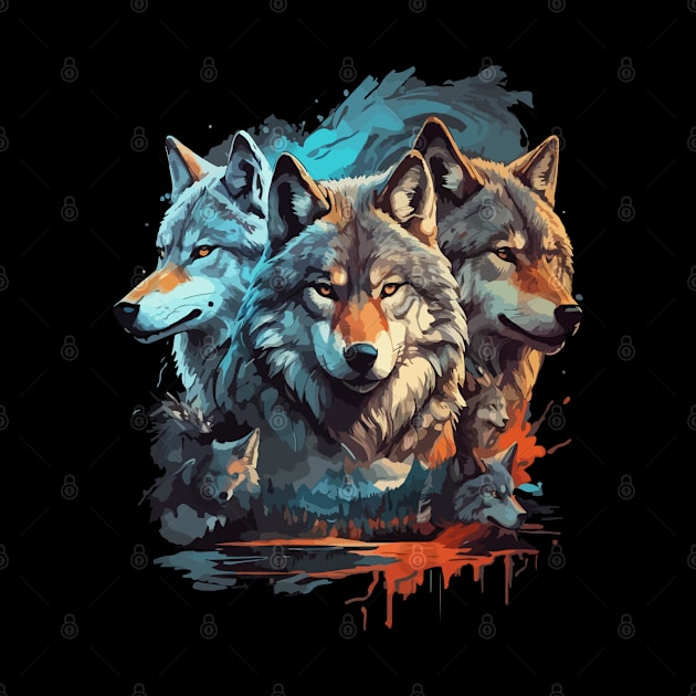 Three Wolf by Peter smith