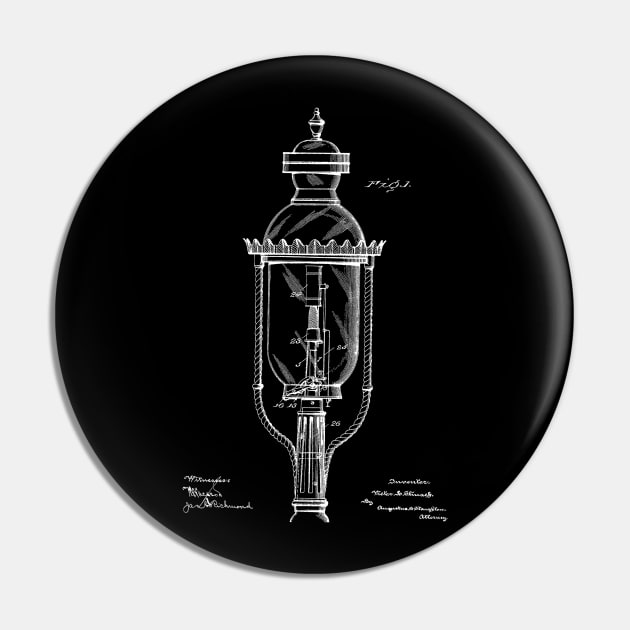 Incandescent Street Light Vintage Patent Hand Drawing Pin by TheYoungDesigns