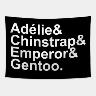 Adélie, Chinstrap, Emperor, Gentoo Tapestry