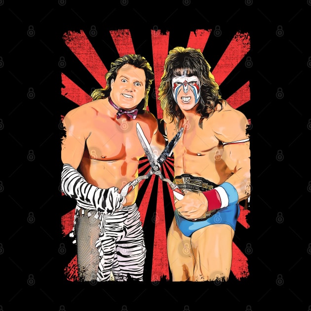Beefcake and Ultimate Warrior Wrestling Vintage Fan Art by Sakonipopart