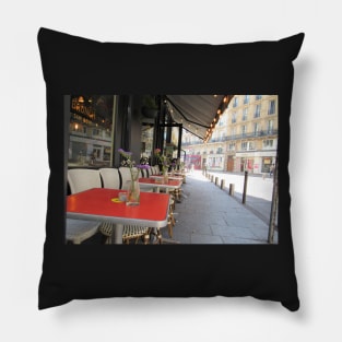 Paris Red Tables Cafe Pillow