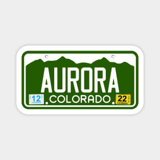 Colorado License Plate Tee - Aurora, Colorado Magnet