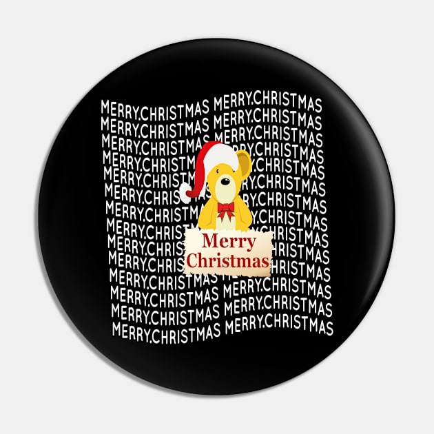 Bear - Merry Christmas Pin by TOPTshirt