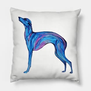 Blue Greyhound Pillow