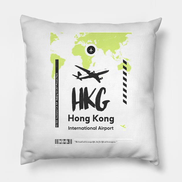 Hong Kong green Pillow by Woohoo