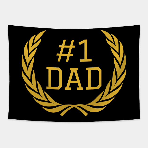 Dad number one, best dad ever, worlds best father Tapestry by ruben vector designs