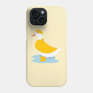 Pretty white duck in raincoat Phone Case