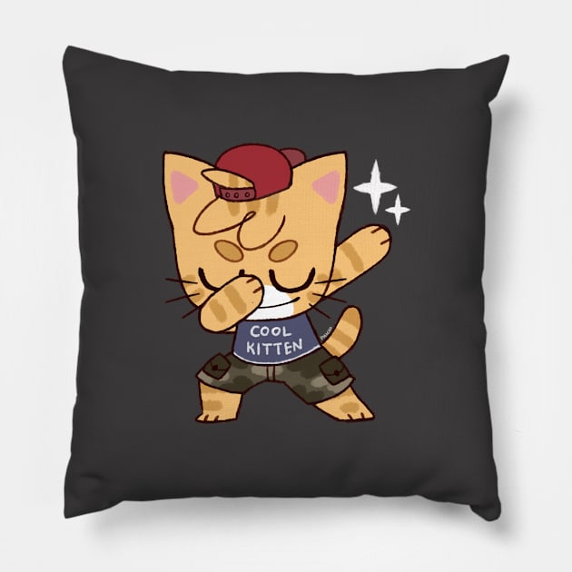 Dabbing Kitten Pillow by Paichi