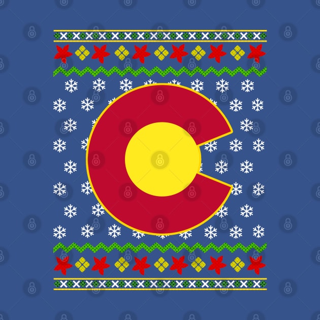 Ugly Christmas Colorado Flag by E