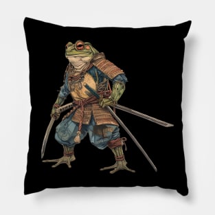 Frog Samurai Warrior Sword Pillow