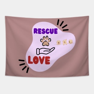 Rescue Love Design Rescue Dogs Tapestry