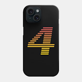 4 - Number Four - Retro Phone Case