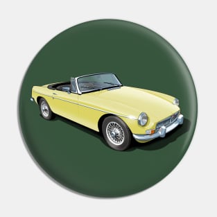 MGB Roadster in pale primrose Pin