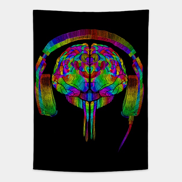 BRAIN DRIPPING MUSIC Tapestry by KARMADESIGNER T-SHIRT SHOP