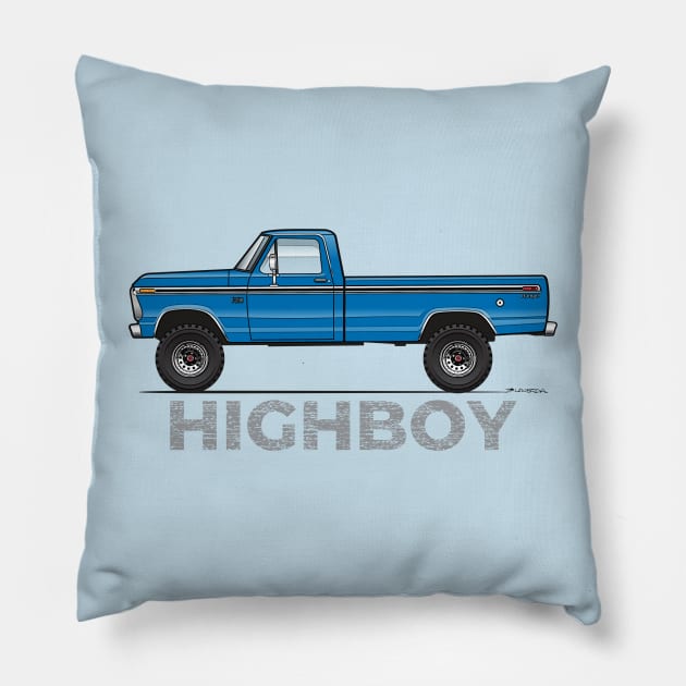 Highboy Blue Pillow by JRCustoms44