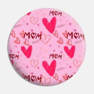 Mom & Hearts Pin