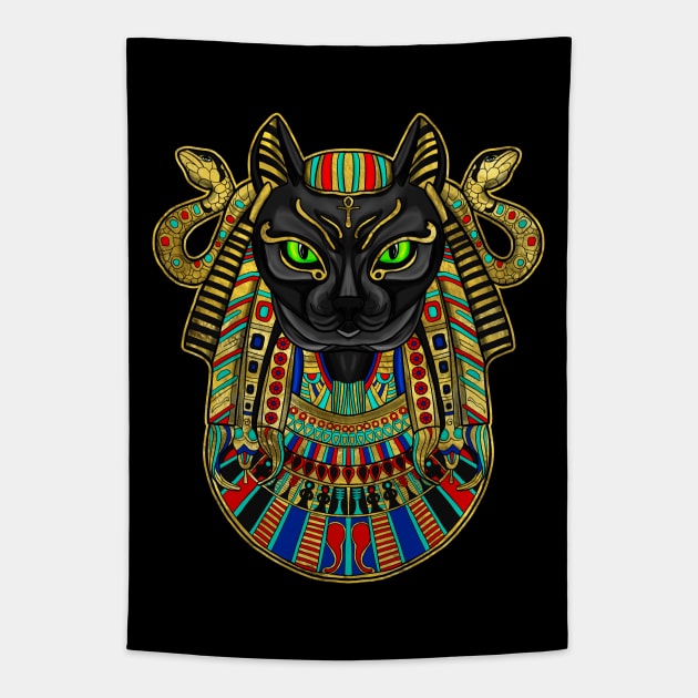 Bastet Egyptian Goddess Tapestry by Nartissima