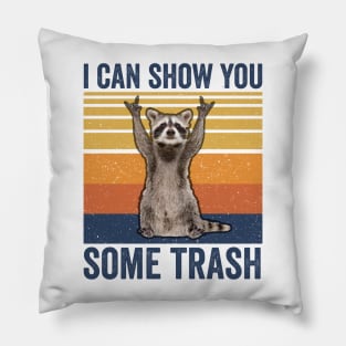 I Can Show You Some Trash Cute Raccoon Pillow