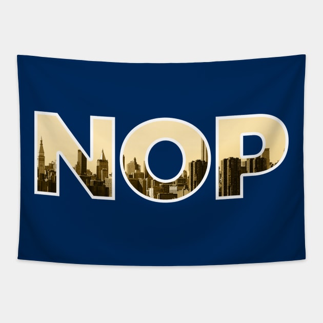 New Orleans Pelicans NOP Skyline Tapestry by StupidHead