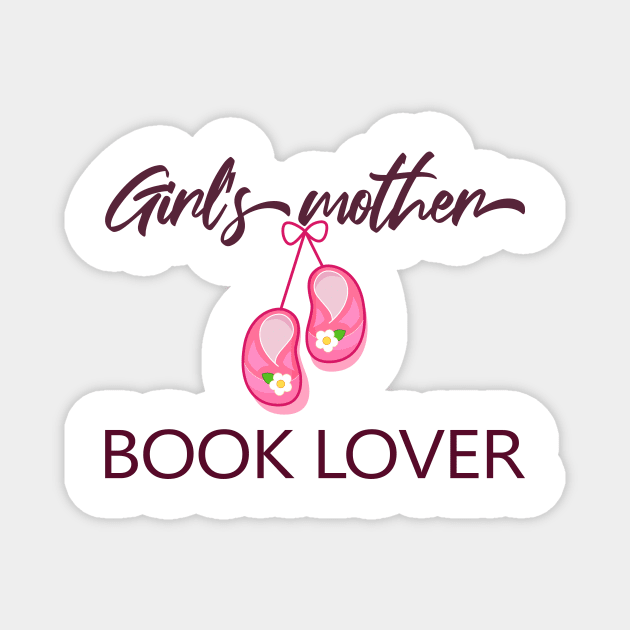 Girl Mother Book Lover Magnet by Magniftee