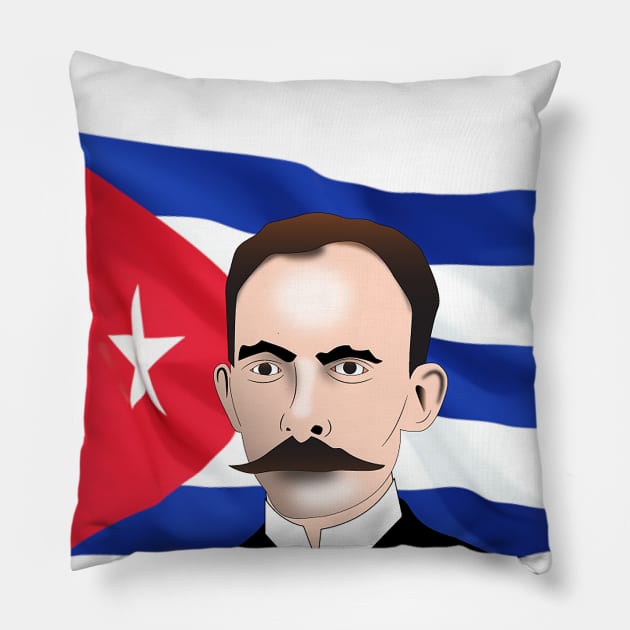 Jose Marti Pillow by Elcaiman7