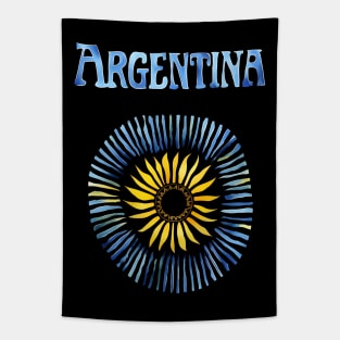 Argentina Lover Flag Sun Design Tapestry