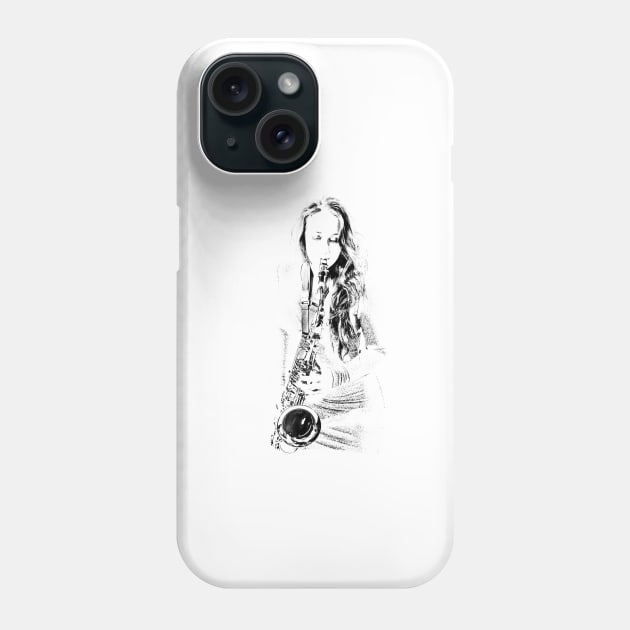 Saxophonist Phone Case by ansaharju