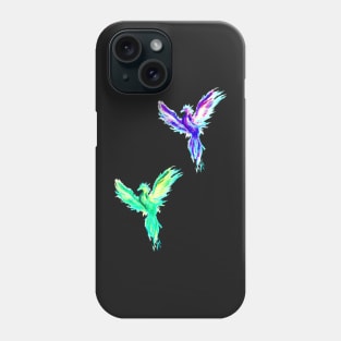 purple/blue phoenix Phone Case