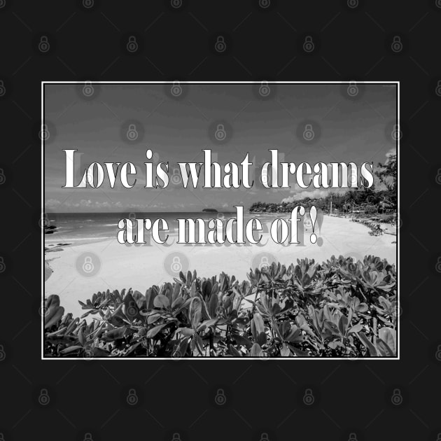 Quote : Love is what dreams are made of a Sayings Print by posterbobs