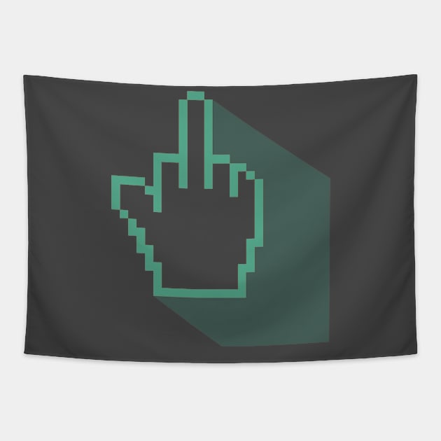 80s 90s pixelated middle finger Tapestry by CH