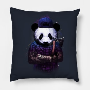 panda woodcutter Pillow