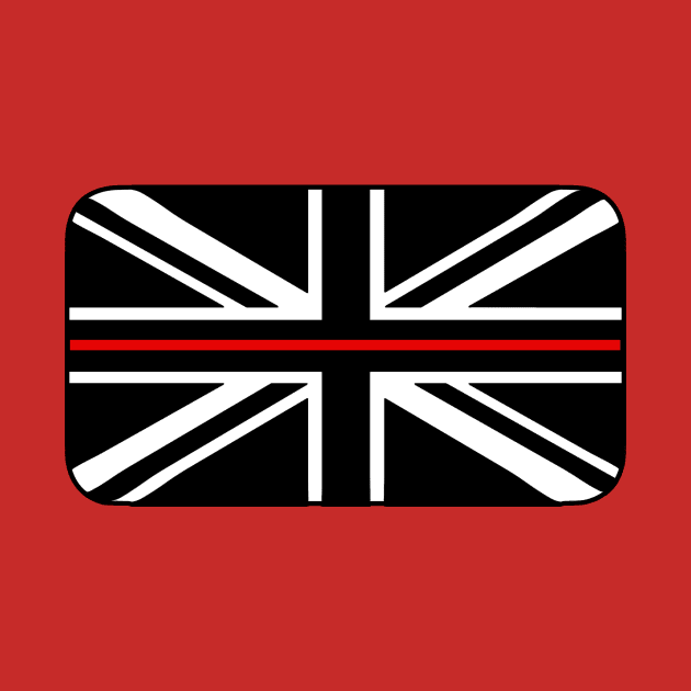 Thin Red Line Union Jack UK Flag by JerryWLambert