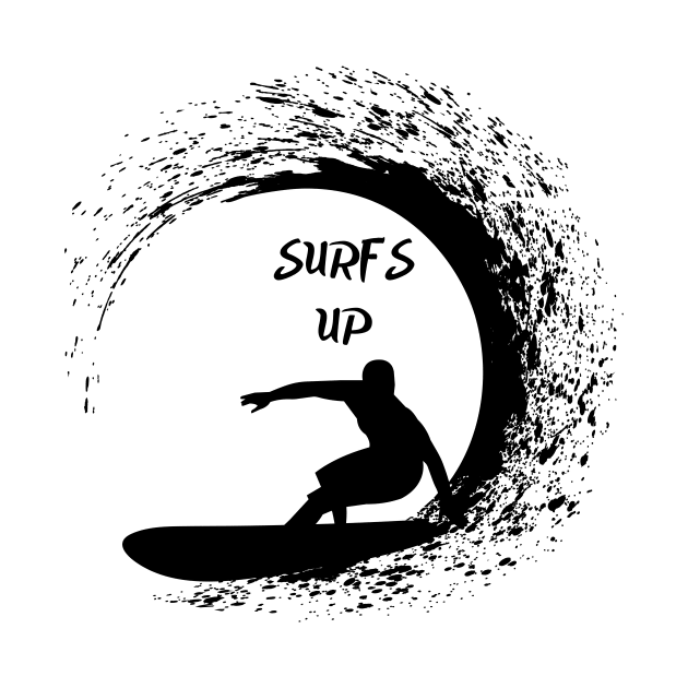 Surfs Up - classic tee design for the discerning surfer by From the fringe to the Cringe