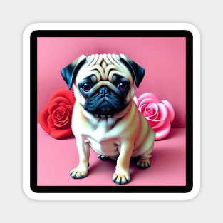 Valentine Pug Magnet