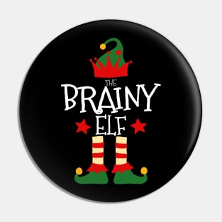 Brainy Elf Matching Family Group Christmas Party Pajamas Pin