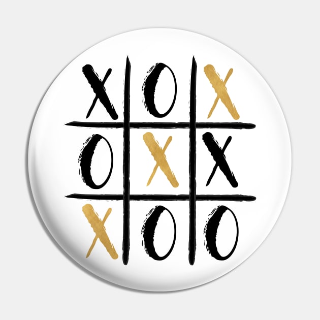 Tic-Tac-Toe Pin by deificusArt