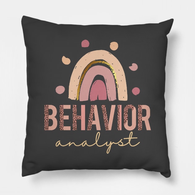 Behavior Analyst apparel or gift for every BA, BCBA or ABA Therapy student. Behavior Analyst appreciation gift Pillow by The Mellow Cats Studio