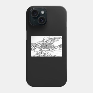 Cornwall Black and White Landscape Phone Case