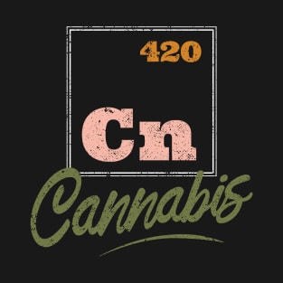 Funny 4/20 Cannabis Periodic Table of Elements T-Shirt