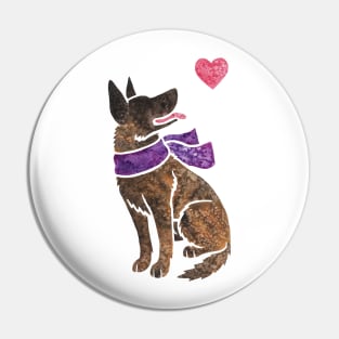 Watercolour Dutch Shepherd Pin